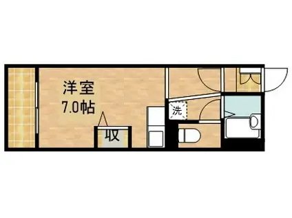 花きゃべつ(1K/2階)の間取り写真