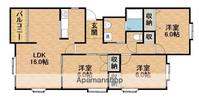 ガーデンシティ住吉(3LDK/3階)の間取り写真