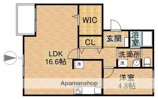 ハイツテクトピア掛川Ⅱ(1LDK/1階)の間取り写真