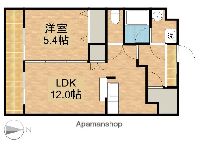 リベルテⅡ(1LDK/1階)の間取り写真