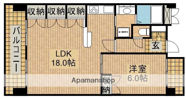 クレール浜松Ⅰ(1LDK/8階)の間取り写真