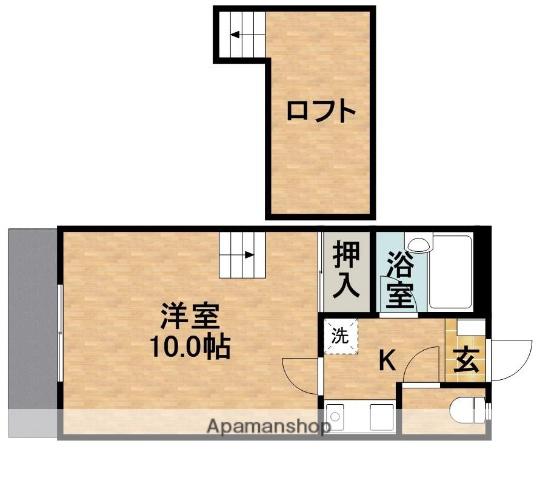 ヴィラルバエス(1K/1階)の間取り写真