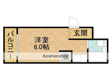 カレッジタウンウィング(1K/2階)の間取り写真