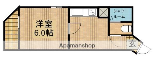 チサンマンション連尺(1K/2階)の間取り写真