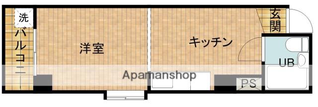 チサンマンション連尺(ワンルーム/5階)の間取り写真