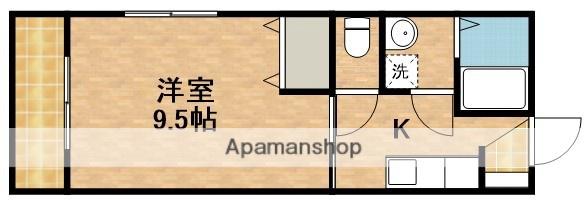 野中第6マンション(1K/2階)の間取り写真
