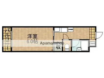 アルファビル(ワンルーム/4階)の間取り写真