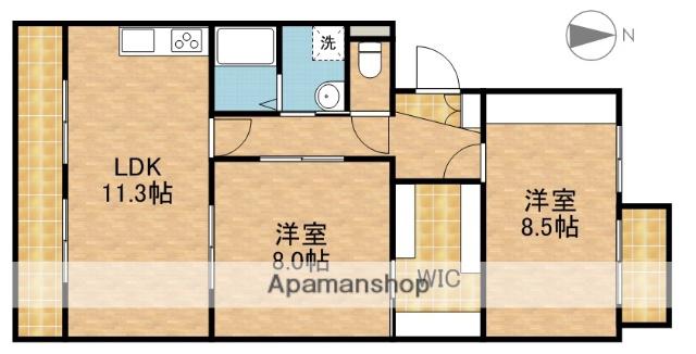 ピアンテ四ツ池(2LDK/2階)の間取り写真