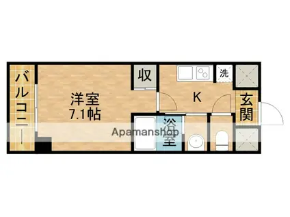 IS常盤(1K/2階)の間取り写真