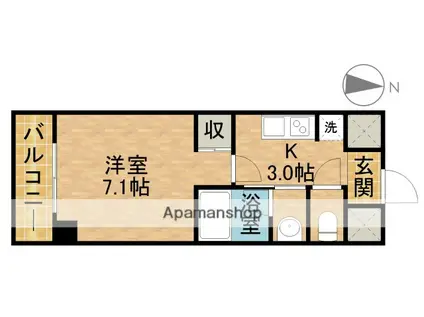 IS常盤(1K/8階)の間取り写真