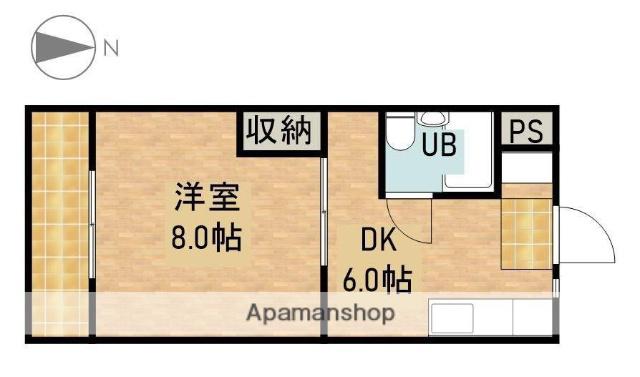 サンメイト可美(1DK/1階)の間取り写真