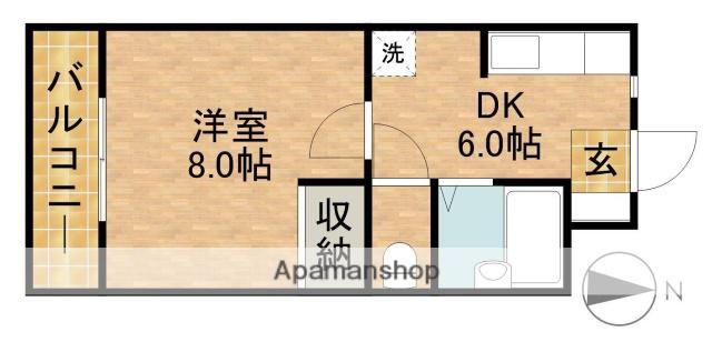 アルタ・ミラ(1DK/2階)の間取り写真