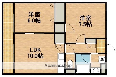 トップアイルⅡ(2LDK/3階)の間取り写真