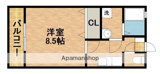 カーサコリーナ(1K/1階)の間取り写真