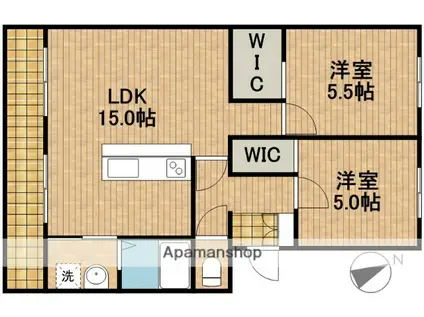 寺島レジデンス(2LDK/3階)の間取り写真