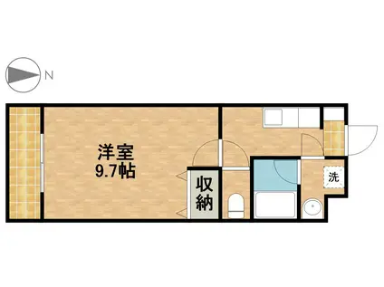 パルティール(1K/3階)の間取り写真