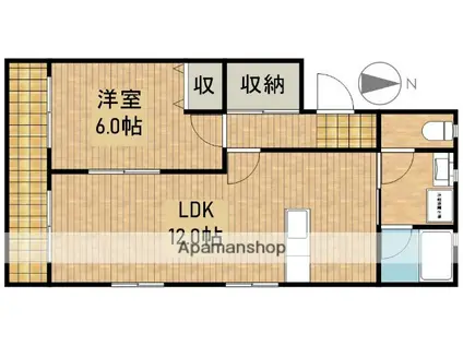 メゾン・ド・フール3(1LDK/1階)の間取り写真