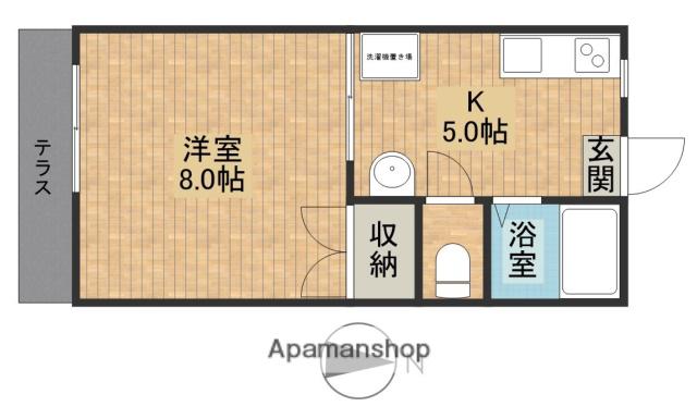 クレールメゾン(1DK/1階)の間取り写真