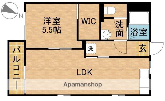 エスポワール葵B(1LDK/2階)の間取り写真