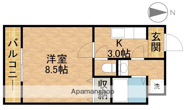 CHATEAU RAFFINE(1K/2階)の間取り写真