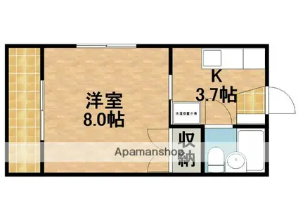 桂コーポ(1K/1階)の間取り写真