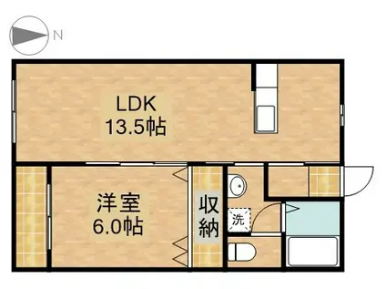 メゾンホワイト(1LDK/2階)の間取り写真