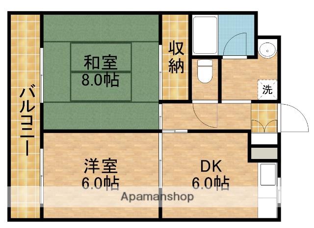 RAFFINE泉(2DK/2階)の間取り写真