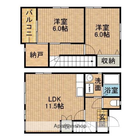 SALAM藤枝(2LDK)の間取り写真