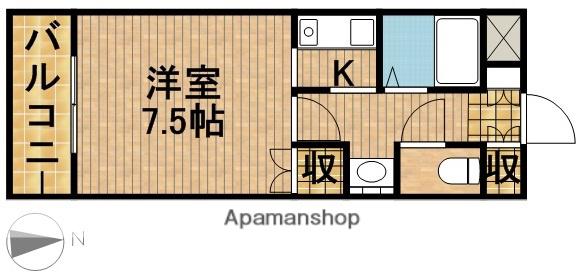 アーバンコート野口(1K/1階)の間取り写真