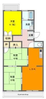 パークマンション(3LDK/2階)の間取り写真