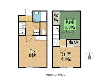 オーガスタG(2DK)の間取り写真