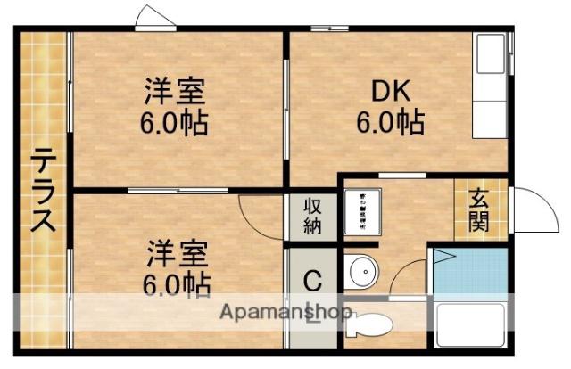 アークガーデン和合J(2DK/2階)の間取り写真