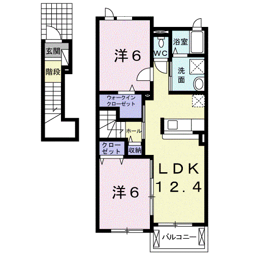 エストレージャ(2LDK/2階)の間取り写真