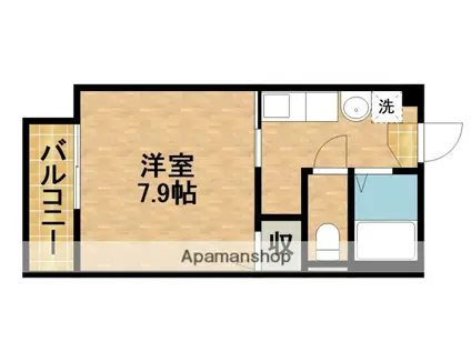 エステート ムツミ(1K/1階)の間取り写真