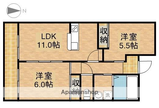 レジデンス浪漫(2LDK/2階)の間取り写真