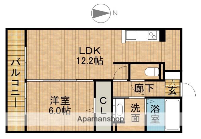LUMIERE MARUJU(1LDK/1階)の間取り写真