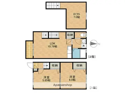 BULL HOUSE(2LDK)の間取り写真