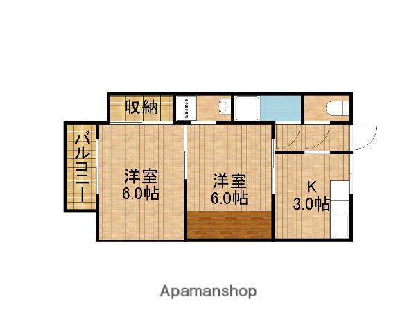 リッチマンPART2(2K/1階)の間取り写真