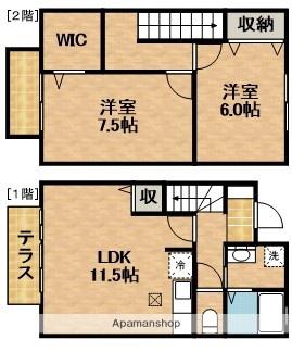 レジダンス富塚B(2LDK)の間取り写真