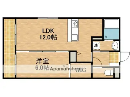 MS-ONE(1LDK/1階)の間取り写真