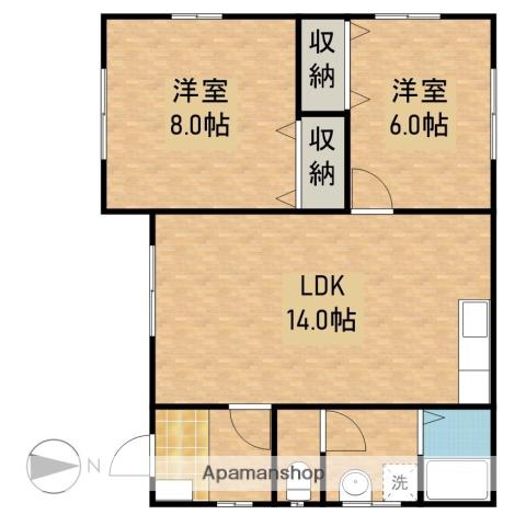 東海道本線 浜松駅 バス乗車時間:29分 柏原バス停で下車 徒歩1分 1階建 築21年(2LDK)の間取り写真