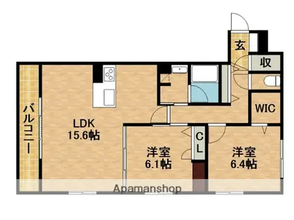 グランフィオーレ・ルミーナ(2LDK/3階)の間取り写真
