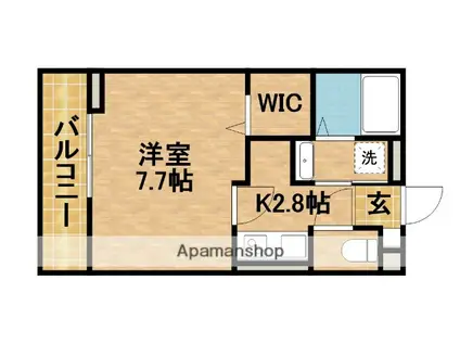 モンレーヴ住吉(1K/3階)の間取り写真