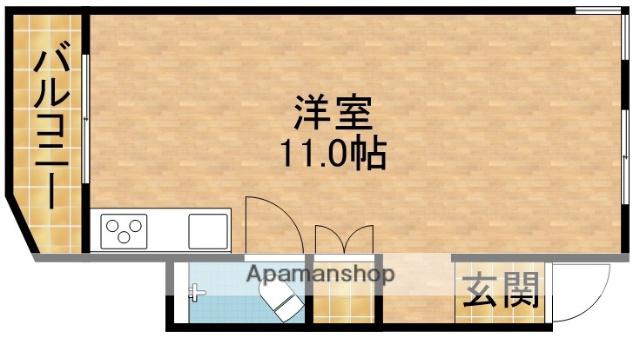 K2 RESIDENZA(ワンルーム/2階)の間取り写真