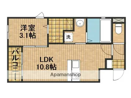 SAINT NAZARETH(1LDK/1階)の間取り写真