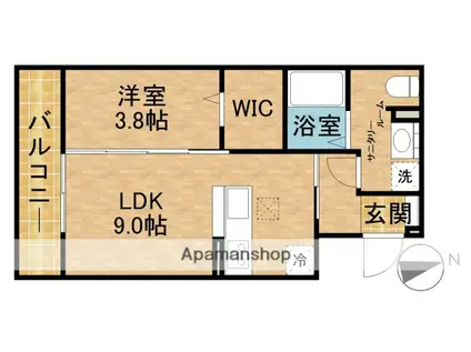 T-SUCCESS(1LDK/1階)の間取り写真