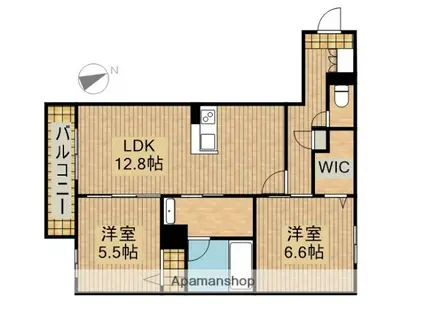 グランディア古川(2LDK/2階)の間取り写真