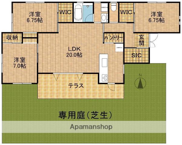 東海道本線 袋井駅 バス乗車時間:6分 上久能・小早川整形リュウマチクバス停で下車 徒歩4分 1階建 築11年(3LDK)の間取り写真