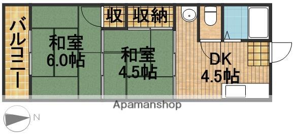シティハイムすみれ(2K/1階)の間取り写真