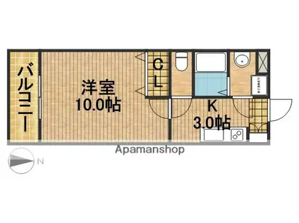 K-STAGE(1K/1階)の間取り写真
